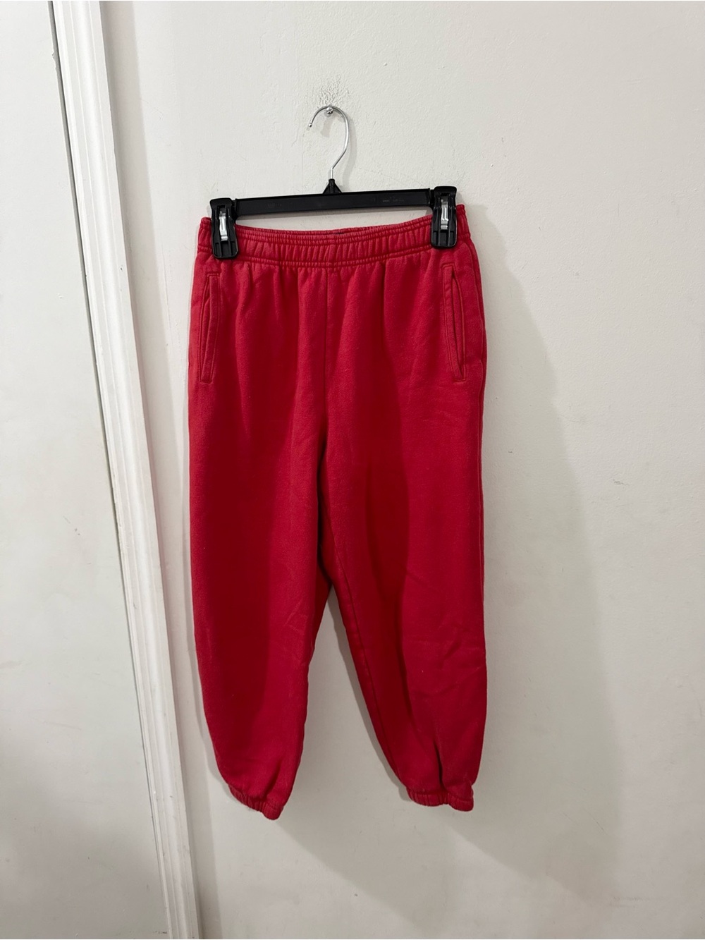 Gap Red Fleece Jogger Pants, size XS petite